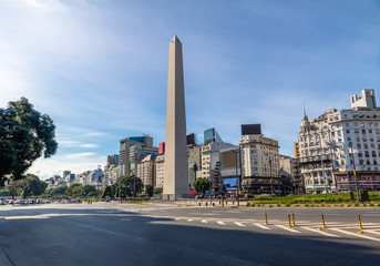 Poster - Buenos Aires Obelisk at Plaza de la Republica - Buenos Aires, Argentina