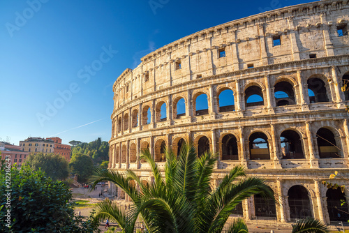Plakat Widok Colosseum w Rzym, Włochy