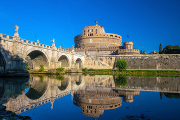 Wall Mural - Saint Angel Castle in Rome, Italy