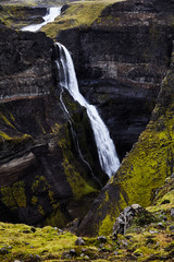 Wall Mural - Waterfall Haifoss in Iceland