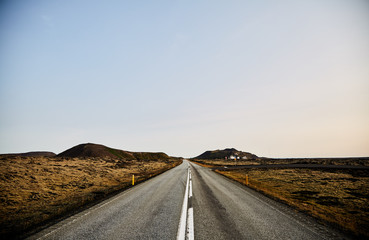 Wall Mural - Road to infinity in Iceland.