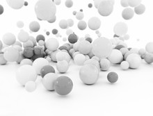 White And Grey Spheres, Illustration