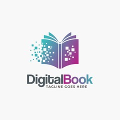 Abstract Modern book logo