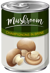 Poster - A Can of Champignons Mushroom