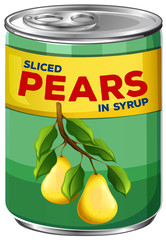 Poster - A Can of Sliced Pears in Syrup