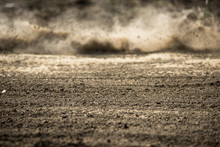 Dirt Fly After Motocross Roaring By