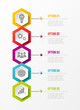 Template of business infographic with definied steps. Vector.