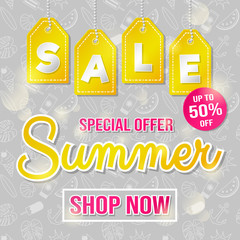 Wall Mural - Special offer - Summer Sale. Design of a poster. Vector.