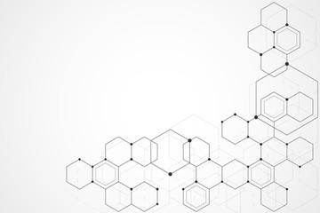 abstract hexagon background , technology polygonal concept