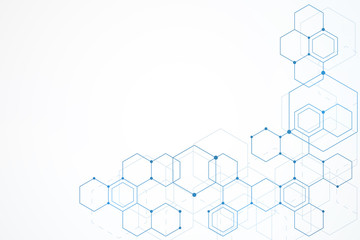 abstract hexagon background , technology polygonal concept