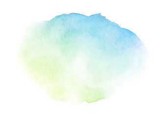 Watercolor creative light blue green brush stroke