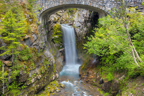 Obraz Dibond Christine Falls w Mt Rainier National Park w stanie Waszyngton