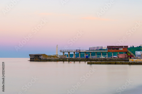 Photographie Seascape during the sunset in the Odesa of Ukraine