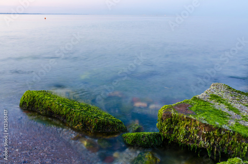 Photographie Seascape during the sunset in the Odesa of Ukraine