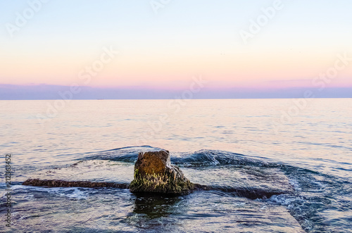 Photographie Seascape during the sunset in the Odesa of Ukraine