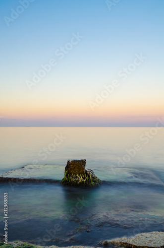 Photographie Seascape during the sunset in the Odesa of Ukraine