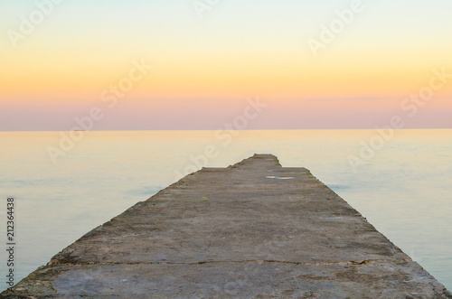 Photographie Seascape during the sunset in the Odesa of Ukraine