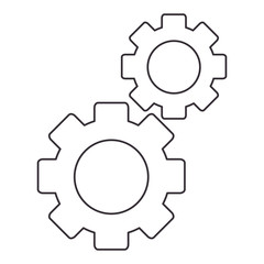 Wall Mural - gears machinery isolated icon vector illustration design