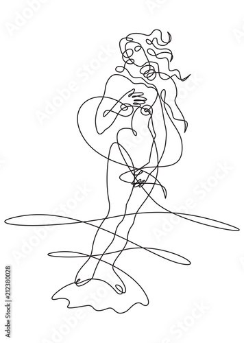 Fotomural Single Line Botticellis Vinus