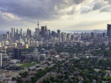 Aerial View Of Toronto City From Above, Toronto, Ontario, Canada