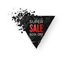 Wall Mural - super sale abstract background. banner with explosion effect. vector illustration
