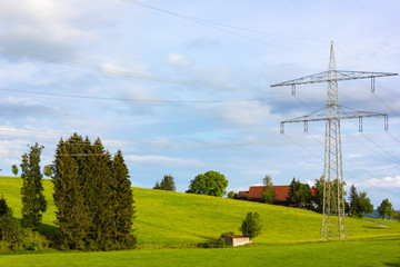 transmission line in bavaria south germany