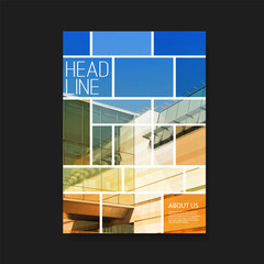 Wall Mural -     Modern Style Tiled Flyer or Cover Design for Your Business with Urban Theme - Applicable for Business Reports, Presentations, Placards, Posters 
