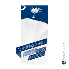 Wall Mural - Vector abstract banner template for US state South Carolina.