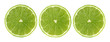 Lime slices isolated on white background with clipping path. Collection