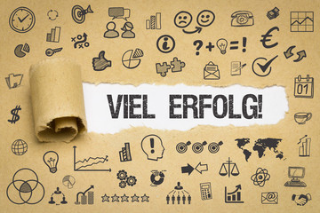 Sticker - Viel Erfolg! / Papier mit Symbole