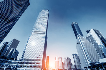 Urban building skyscrapers in Shanghai Financial District