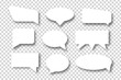 © comicsans - Vector set of realistic isolated speech bubbles for decoration and covering on the transparent background.