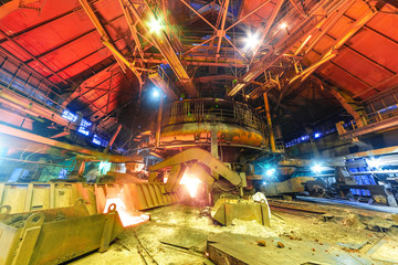 Wall Mural - Panorama of blast furnace workshop