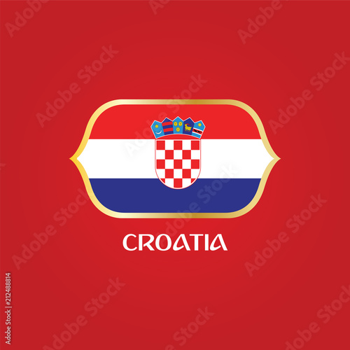 Croatia Flag National Flag Soccer Emblem Buy This Stock