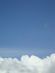 Wall Mural - clouds in clear sky, blue sky, white clouds, texture, background