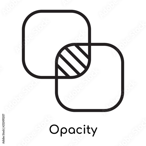 Fotografie, Obraz Opacity icon vector sign and symbol isolated on white background, Opacity logo c