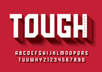Wall Mural - the tough bold display font design, alphabet, typeface, letters