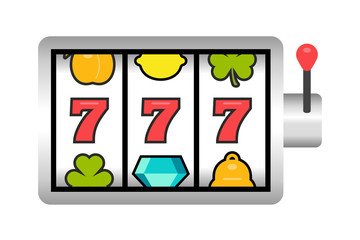 Wall Mural - slot machine. flat style. isolated on white background