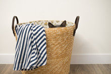 Funny Kitty Hiding In Laundry Basket