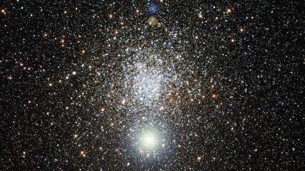 Wall Mural - Milky way star field, 3D animation with moving stars running out from the galaxy heart, star nursery. Contains public domain image by NASA