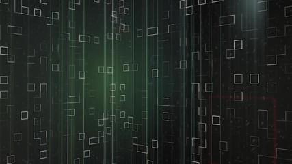 Abstract matrix cyberspace grid animation in futuristic fantasy path