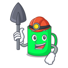 Poster - Miner mug mascot cartoon style