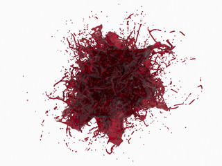 Leinwandbilder - 3D render of liquid splash