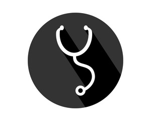 Sticker - stethoscope circle medical medicare health care pharmacy clinic image vector icon