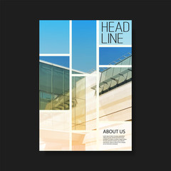 Wall Mural -      Modern Style Tiled Flyer or Cover Design for Your Business with Urban Theme - Applicable for Business Reports, Presentations, Placards, Posters 