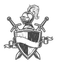 Vintage Medieval Knight Emblem
