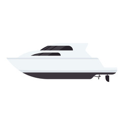 Canvas Print - Yacht motor boat icon