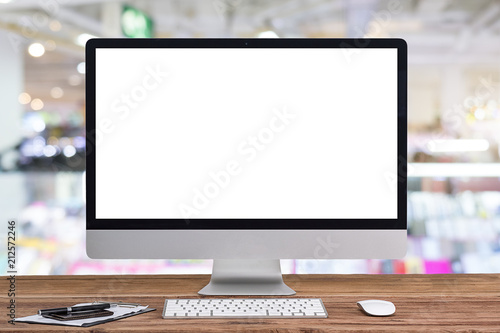 Computer Keyboard And Mouse With Notebooks Pens The Scenes Blur Background Computer Screen For Product Stock Photo Adobe Stock
