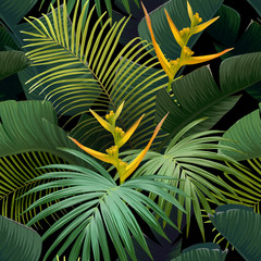 Naklejka moda plaża egzotyczny dżungla roślina