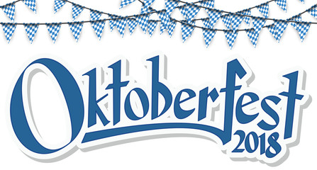 Wall Mural - Oktoberfest 2018 garlands with confetti